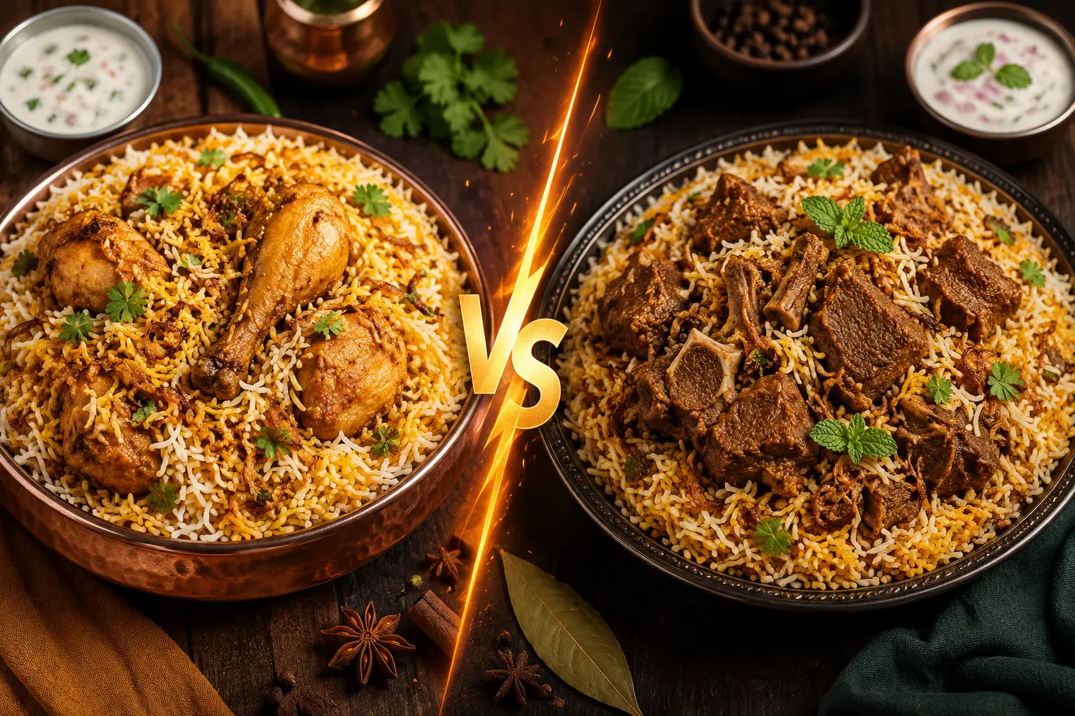 Chicken Biryani vs Goat Biryani in northlake